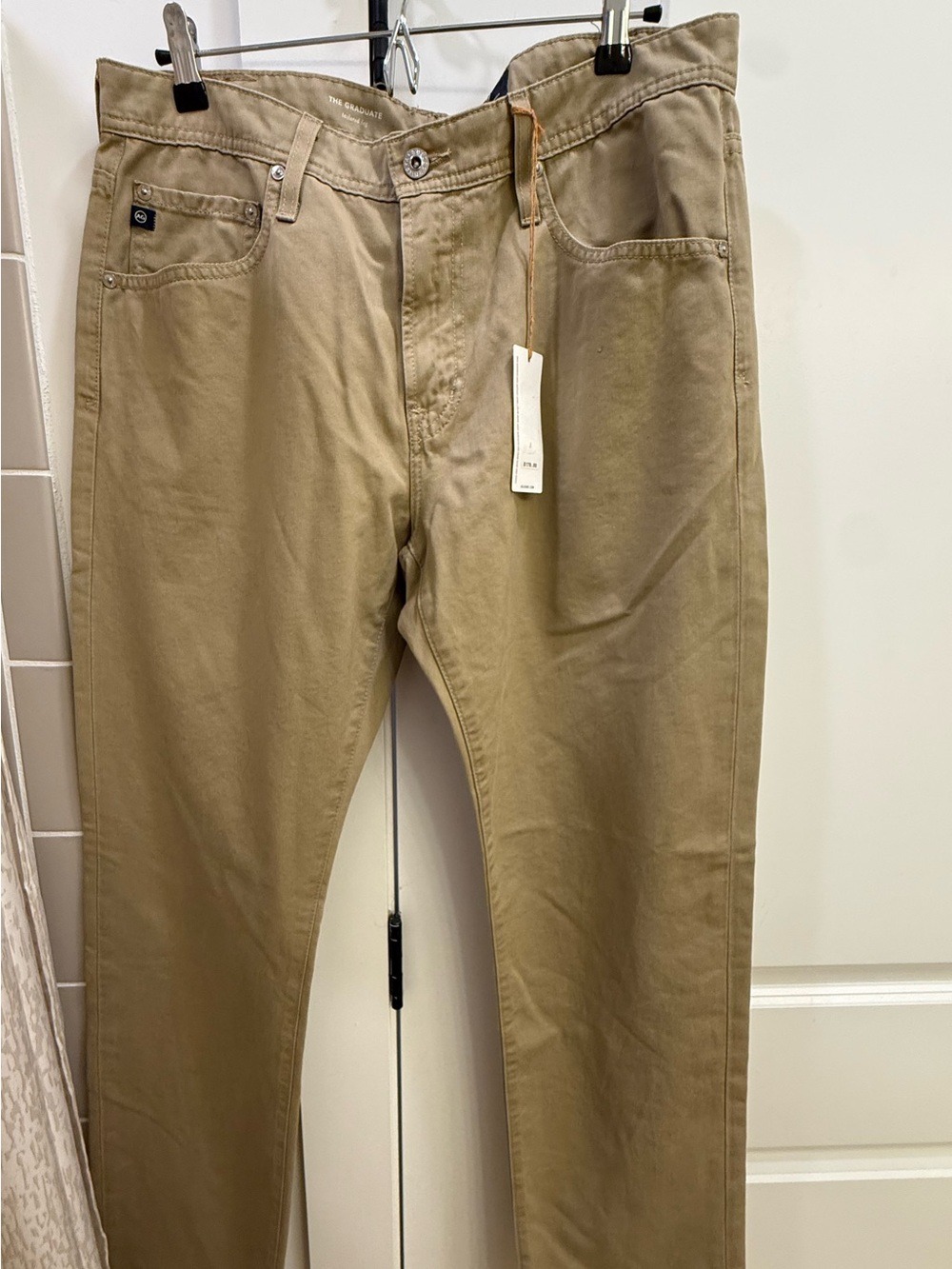 Men's Tan AG Tailored Pants